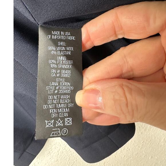 NWT Theory Lanai Edition Deep Navy Open-Front Blazer Women’s US 6 - Picture 7 of 10